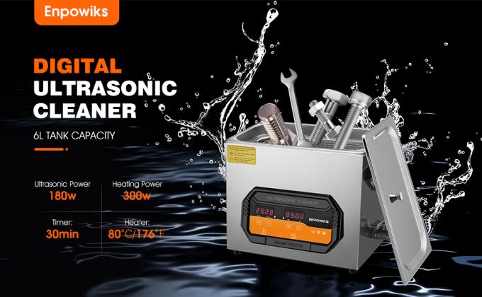 180W Ultrasonic Cleaning Machine Digital 6 Liter Ultrasonic Cleaner 0