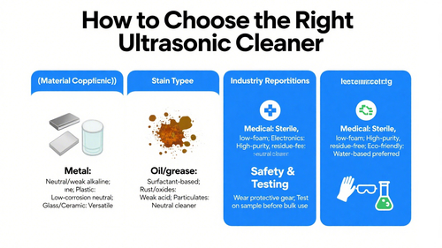 Latest company news about How to choose the right cleaning agent for ultrasonic cleaning?