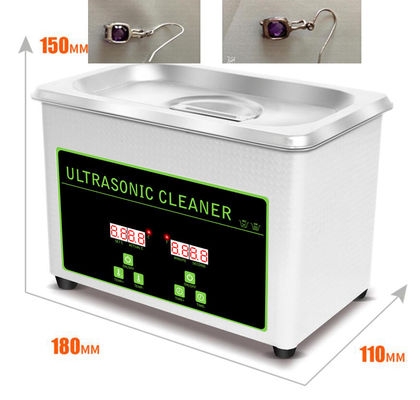 800ml Stainless Steel Ultrasonic Jewelry Cleaner Eyeglasses Watch CD Record Disks Washing