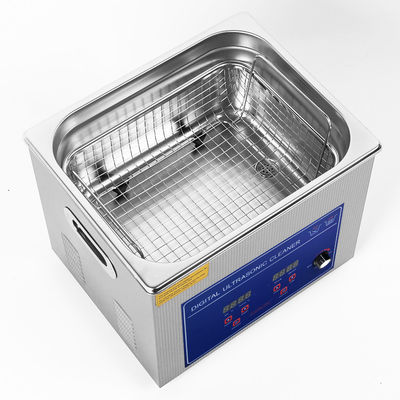 10L Capacity Ultrasonic Cleaner 240w Power 300w Heating 40kHz Frequency Timer Adjustable Industrial Cleaning