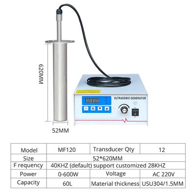 30 Liters Immersible Ultrasonic Cleaner 600W Immersible Transducer