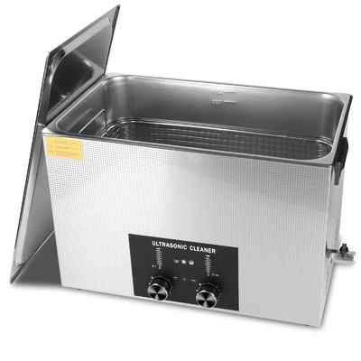 Commercial Ultrasonic Cleaner 30L 600W with Encoded Timer Heater Basket 13 Precise Time Settings within 60 minutes Degassing Supported