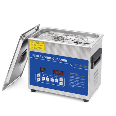 3L Digital Ultrasonic Cleaner Stainless Steel Dual-Frequency with Heater & Timer for Denture, Coins, Jewelry, Tools