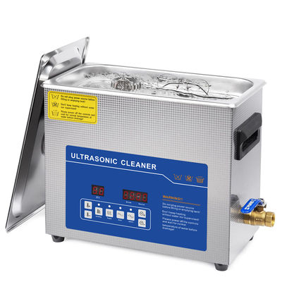 110V/220V Digital Ultrasonic Cleaner 6L Capacity Dual-Frequency Heater Timer Perfect for Denture Coins Tools Jewelry