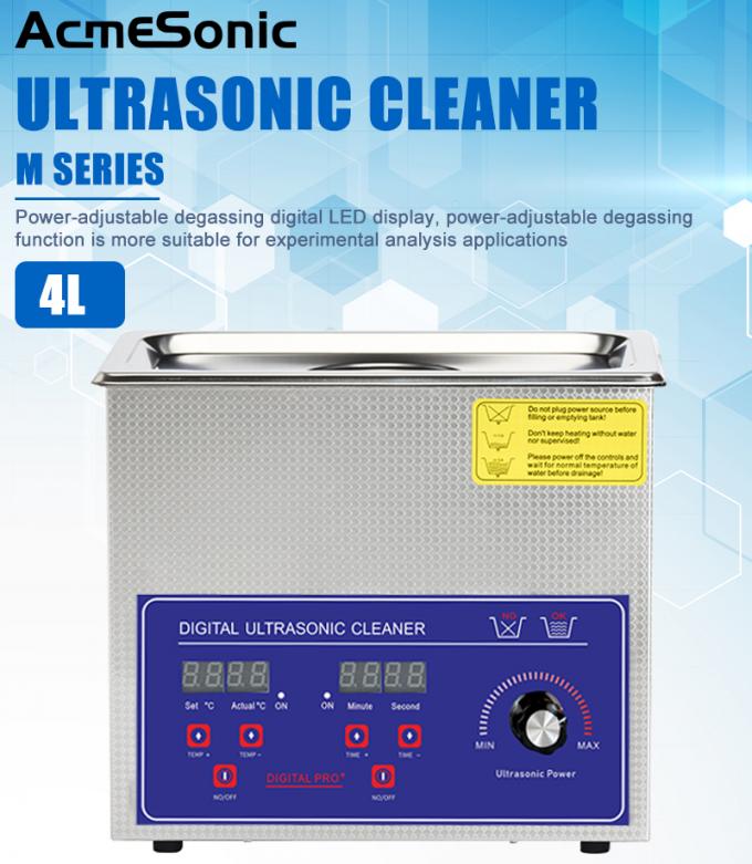 Metal Power Adjustable Ultrasonic Cleaner Industrial 40KHz 4.5L 0