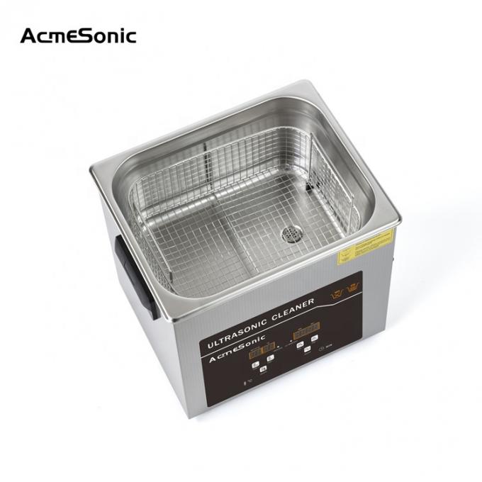Metal Digital Ultrasonic Cleaner 10L With Sus Basket And Lid 5