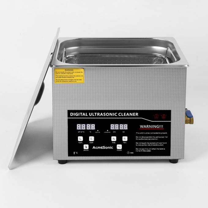 Metal Digital Ultrasonic Cleaner 10L With Sus Basket And Lid 2