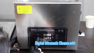 Digital Ultrasonic Cleaner,with Degas Mode and 7 Oscillation Levels,  Timer for Home Use
